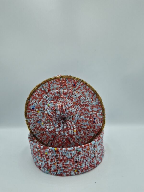 Pink, White and Brown Mixed Storage Basket
