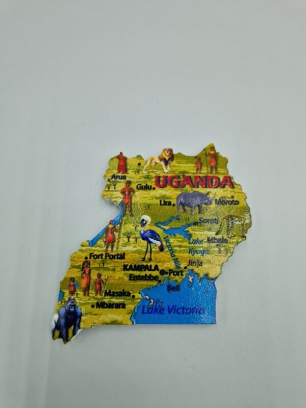 Map of Uganda Fridge Magnet Craft