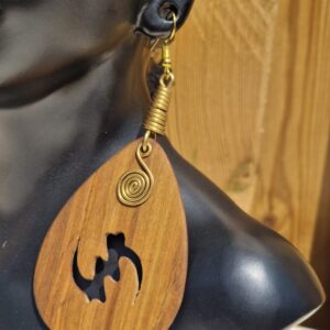 Wooden Handmade African Earrings