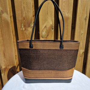 Woven Tote Bags Coffe Brown