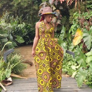 Yellow Ankara Palazzo Trouser and Top