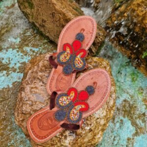 Brown and Red Masai Sandals