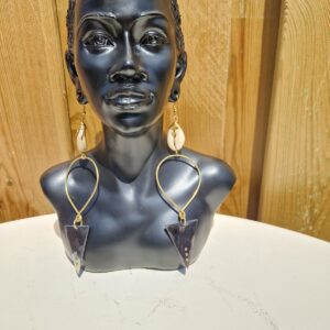 Cowrie Shell Gold Earing