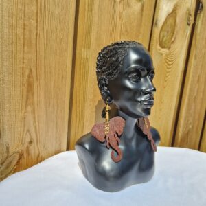 African Elephant-Face Shaped Earrings