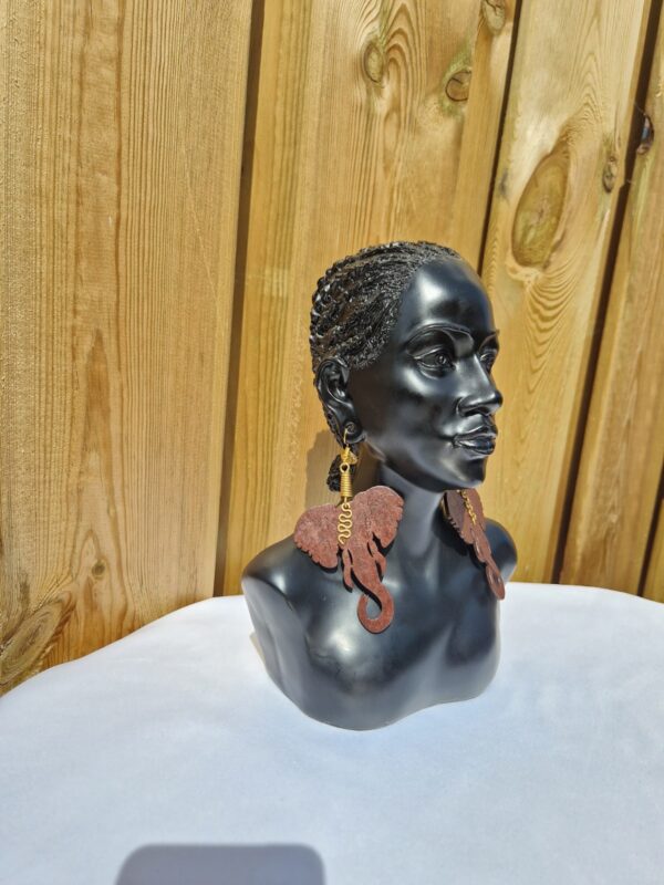 African Elephant-Face Shaped Earrings