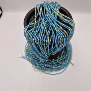 African waist Bead/Non-Fading/Non stretching /sky blue  color
