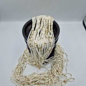 African waist Bead/Non-Fading/Non stretching /white color