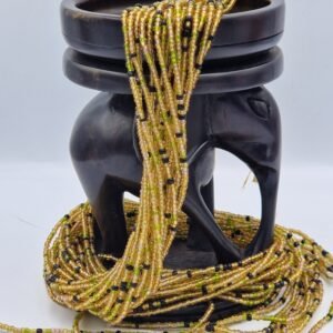 African waist Bead/Non-Fading/Non stretching /gold  and black color